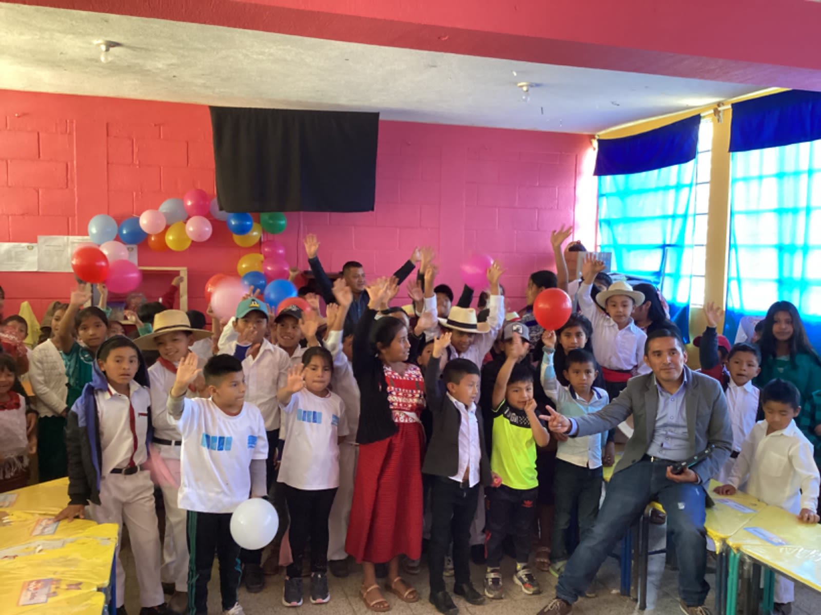 Blurred image of trees with orange foliage.