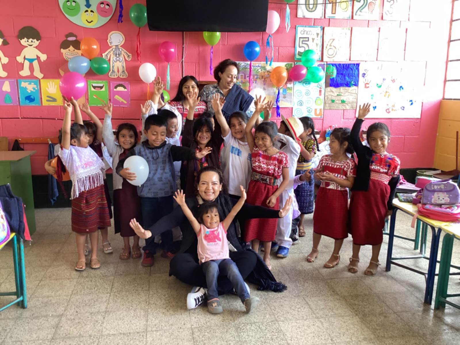 A shadow of an object on a textured surface.