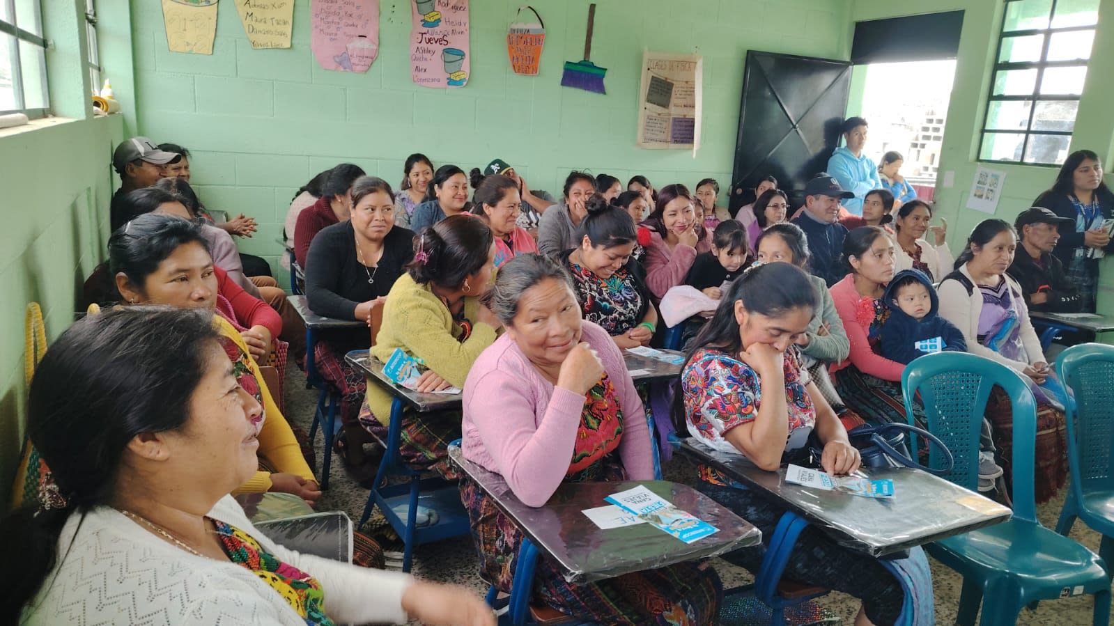 Blurred image of trees with orange foliage.